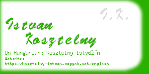 istvan kosztelny business card